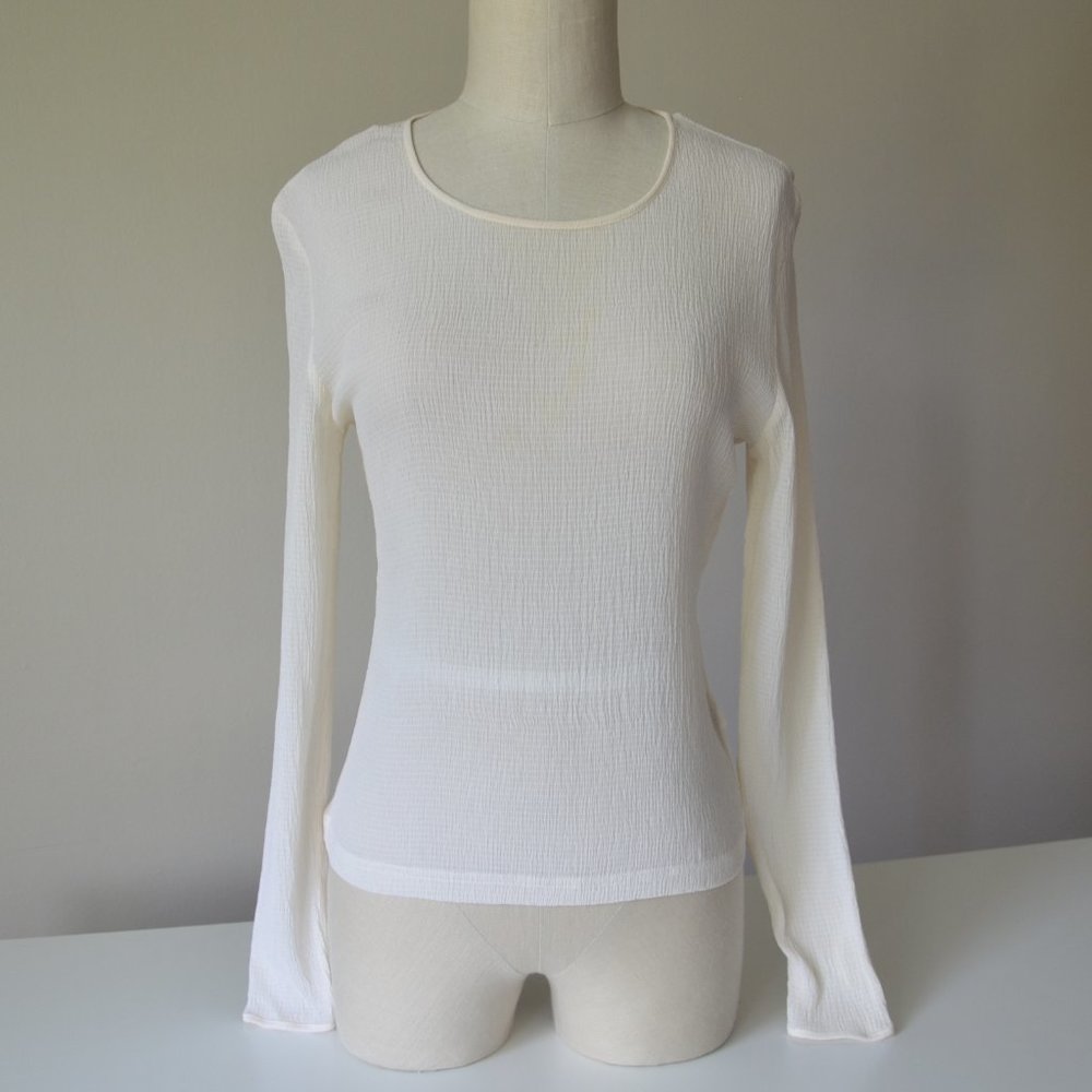 MANOUKIAN Collection Silk Transparent Blouse